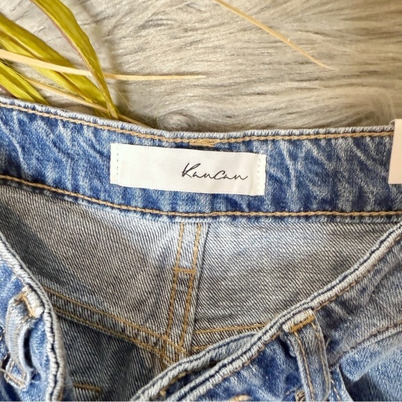 NEW KanCan High Rise Women’s Cutoff Frayed Denim Shorts Sz 27 - Picture 3 of 10